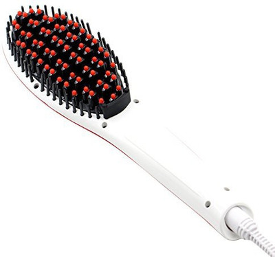

Maysky Hair Straightener Brush Instant Magic Silky Straight Hair Styling Anion Hair Care Anti Scald Zero Damage(white)