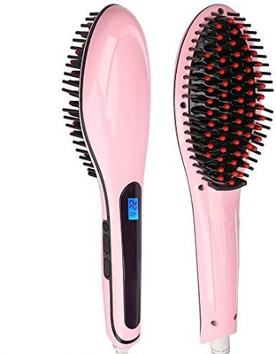 

PU Health Pure beauty turbo ion hair straightener brush - pink