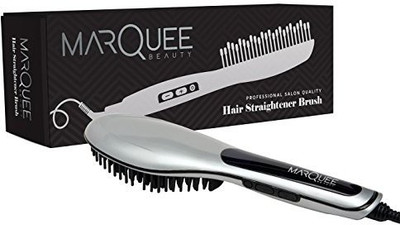 

MarQuee Beauty Beauty Heated Instant Hair Straightener Brush with LCD Display(Silver)