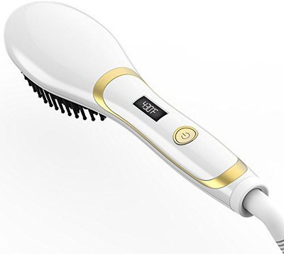 

Magictec Hair Straightener Brush, Ceramic Heating Straightening Irons Brush Anti Scald, Static, Detangling and Silky Straight, Second Generation