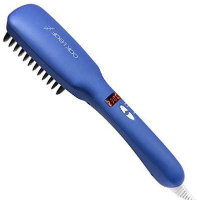 

Oak Leaf Hair Straightener Brush,Detangling Hair Brush,Instant Silky Straight Hair,Anion Hair Care,Anti Scald,Adjustable Temperature,2 in 1,Blue