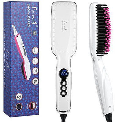 VITI Hair Straightener Brush, Digital Hair Straightening Comb with LCD Display, MCH Fast Heating, Temperature Control and Auto-off Function