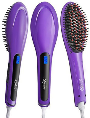 

Zodaca Electric Hair Straightener, Anti Scald Professional Hair Straightening Brush for Straight Hair Styling, Detangling, Anion Hair Care, Purple