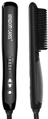 

Kingdom Hair Straightening Brush Hair Straightener Silky Frizz-free Portable Ceramic Heating Straightening Irons Brush Anti Scald, Static Detangling Hot-Air Electric Hair Brush