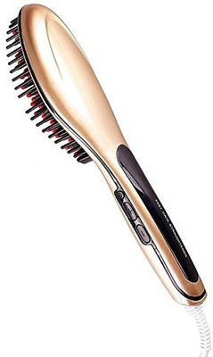 Pure Acoustics Ion jett turbo hair straightener brush gold