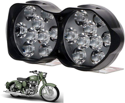 CapeShoppers LED Headlight for Royal Enfield Classic 350, Classic 500, Electra Twin Spark, Universal For Bike