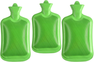 

CRETO 3 Pack Combo of Pain Relief Hot water Bottle Non Electric rubber hot water bag 1 L Hot Water Bag(Green)