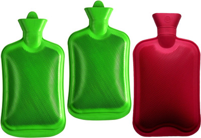 

CRETO Super Deluxe D 55 Non Electric Hot Water Bag Pack of 3 rubber hot water bag 1 L Hot Water Bag(Multicolor)