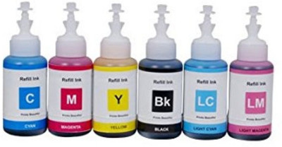 

PPS Refill Ink for Epson L810 Ink Tank Printer - 6 Colors - 70 ML Each Bottle Multi Color Ink Toner(Black, Cyan, Yellow, Magenta)