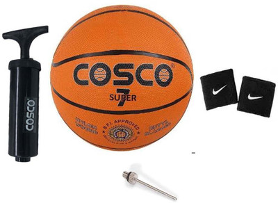 

Cosco Basketball Super ( Size-7 ) with Pump, 2 Band Basketball Kit
