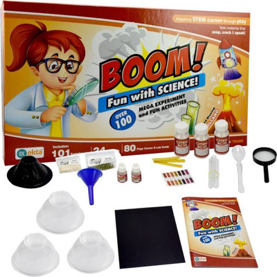 

MA Products Fun with Science | Science lab Kit | 101 Experiments Inside | 24 lab Tool | 80 Page Career and lab Guide(Multicolor)