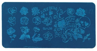 

SYGA 1 Piece QJ-L30 Style Nail Plates Nail Art Image Stamping Plates Nail Sticker(Silver)