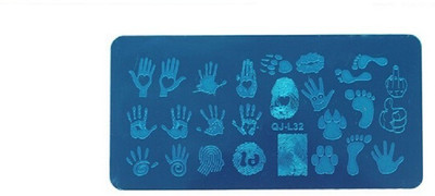 

SYGA 1 Piece QJ-L32 Style Nail Plates Nail Art Image Stamping Plates Nail Sticker(Silver)