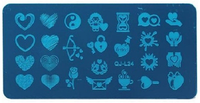 

SYGA 1 Piece QJ-L24 Style Nail Plates Nail Art Image Stamping Plates Nail Sticker(Silver)