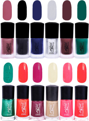

SMC FASHION BAR Gel Based Nail Polish Combo Multicolor(Pack of 12)