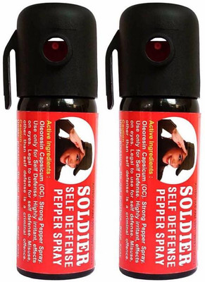 

Soldier Self Defence Women Safety/Protection upto 10 feet Range Dispensable, Pack of 2 Pepper Stream Spray