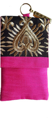 

Mahadev Exports Mobile pouch with zip behind Mobile Pouch(Pink)
