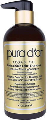 

Pura D'or Anti-Hair Thinning Shampoo with Organic Argan Oil, Biotin ( USA)(473 ml)