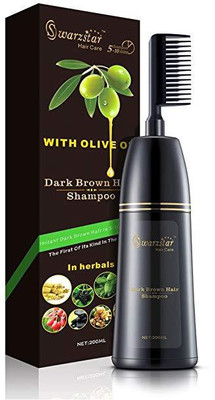 

Swarzstar DARK BROWN HAIR COLOR SHAMPOO (COMB BOTTLE)(200 ml)