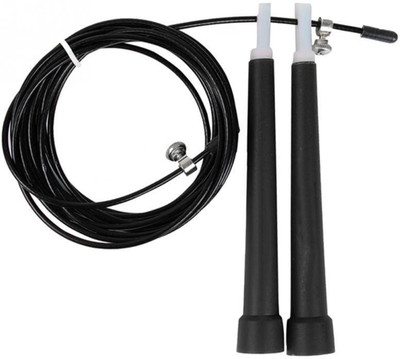 

Lord Adjustable Steel Cable Wire Jump Rope Speed Skipping Rope(Black, Length: 259 inch)