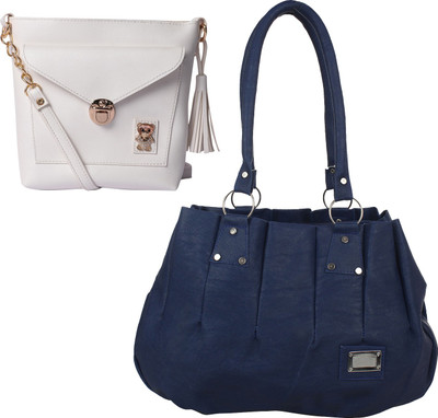 

Element Cart Women Casual, Evening/Party, Formal Blue, White PU Sling Bag