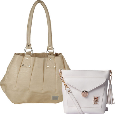 

Element Cart Women Casual, Evening/Party, Formal White PU Sling Bag