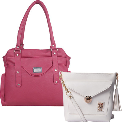 

Element Cart Women Casual, Evening/Party, Formal Pink, White PU Sling Bag