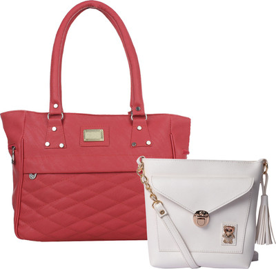 

Element Cart Women Casual, Evening/Party, Formal Pink, White PU Sling Bag