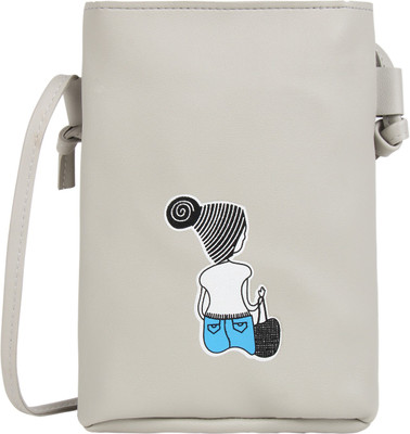 

Tuelip Women Casual Grey PU Sling Bag