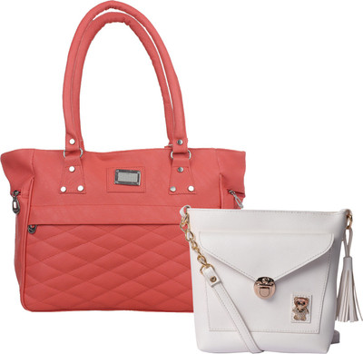 

Element Cart Women Casual, Evening/Party, Formal Pink, White PU Sling Bag