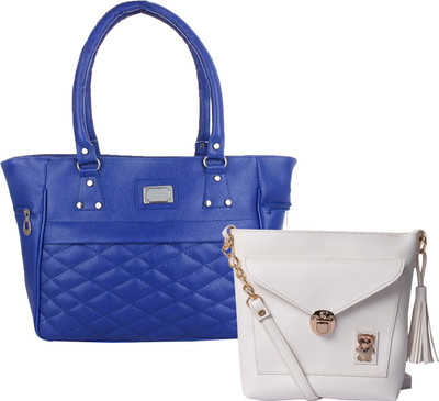 

Element Cart Women Casual, Evening/Party, Formal Blue, White PU Sling Bag