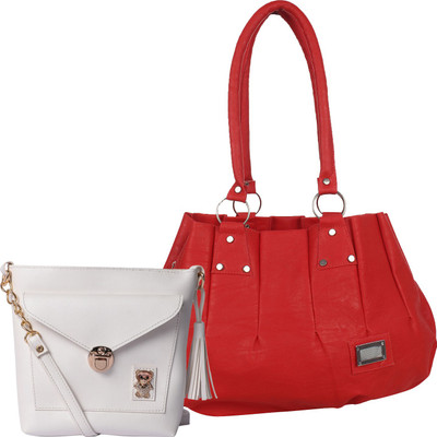 

Element Cart Women Casual, Evening/Party, Formal Red, White PU Sling Bag