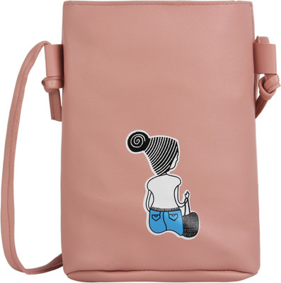 

Tuelip Women Casual Pink PU Sling Bag