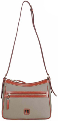 

Adamis Women Casual Grey Genuine Leather Sling Bag