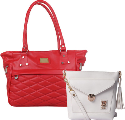 

Element Cart Women Casual, Evening/Party, Formal Red, White PU Sling Bag
