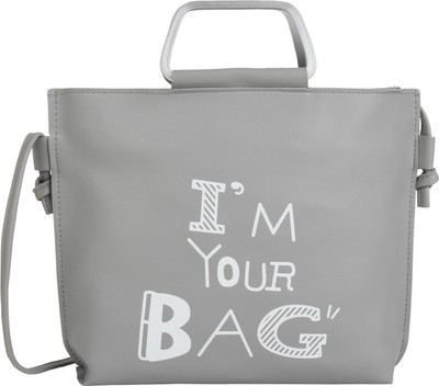 

Tuelip Women Casual Grey PU Sling Bag