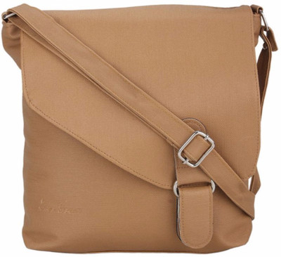 

medfire Girls Evening/Party, Casual, Formal, Sports Tan Synthetic Leather Sling Bag