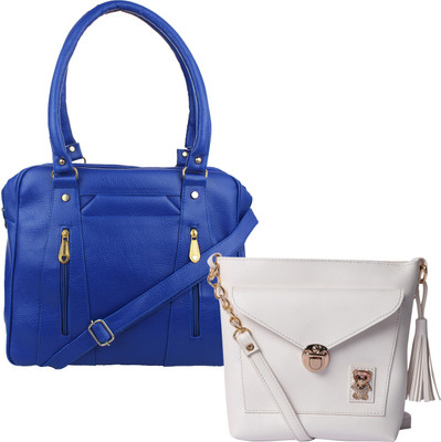 

Element Cart Women Casual, Evening/Party, Formal Blue, White PU Sling Bag