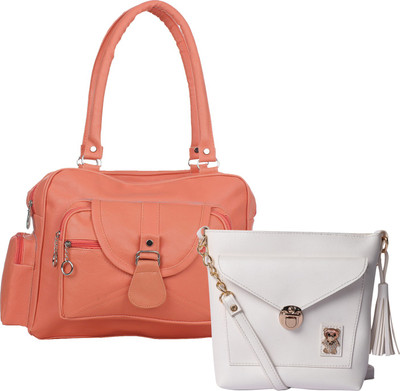 

Element Cart Women Casual, Evening/Party, Formal Tan, White PU Sling Bag