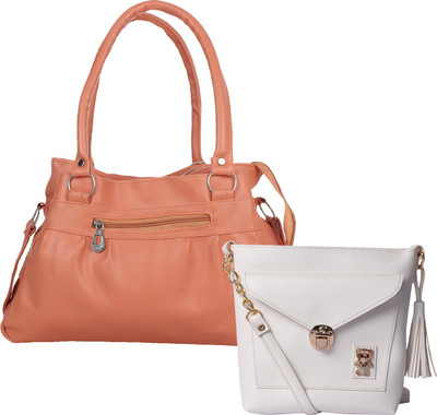 

Element Cart Women Casual, Evening/Party, Formal Tan, White PU Sling Bag