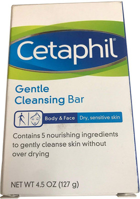 

Cetaphil Gentle Cleansing Bar for Dry/Sensitive Skin 4.50 oz(127 g, Pack of 4)