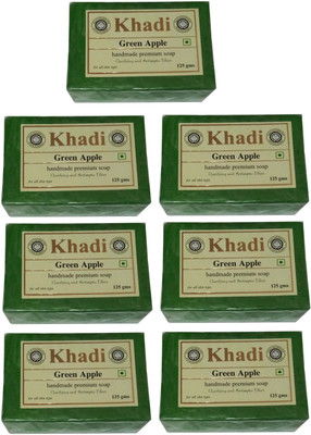 

Khadi Herbal Handmade Green Apple Soap- Pack of 7(875 g, Pack of 7)