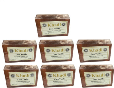 

Khadi Herbal Handmade Coco-Vanilla Soap - Pack of 7(875 g, Pack of 7)