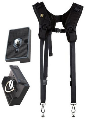 

MOVO Photo HSG-8 DualStrap-DLX Padded Wrist and Grip Strap for DSLR Cameras (for Large Hands) - Prevents droppage and stabilizes video Strap(Black)