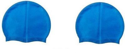 

Lord Blue 2 Swimming cap Swimming Cap(Multicolor, Pack of 2)