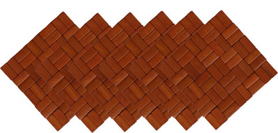 KUBER INDUSTRIES Square Pack of 6 Table Placemat(Brown, Natural Bamboo)