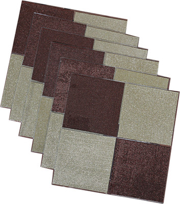 KUBER INDUSTRIES Square Pack of 6 Table Placemat(Multicolor, PVC (Polyvinyl Chloride))