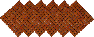 KUBER INDUSTRIES Square Pack of 6 Table Placemat(Brown, Natural Bamboo)