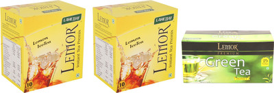 

Lemor Pack of 2 Lemon Instant Ice Tea (10 Sachets) with Honey Green Tea (25 Tea Bags) Lemon, Honey Tea Bags Box(250 g)