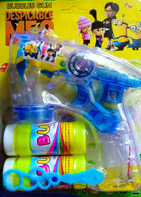 

GoMerryKids Battery Operated Led Bubble Shooter Gun with Bubble Bottle Inside(Multicolor)
